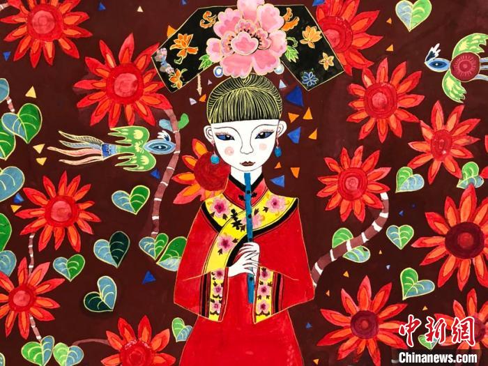 小學(xué)生筆下的農(nóng)民畫 蒼雁 攝 小學(xué)生筆下的農(nóng)民畫 蒼雁 攝