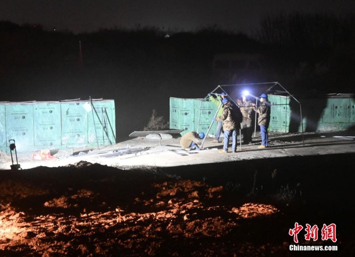 河北石家莊連夜搭建集中隔離點