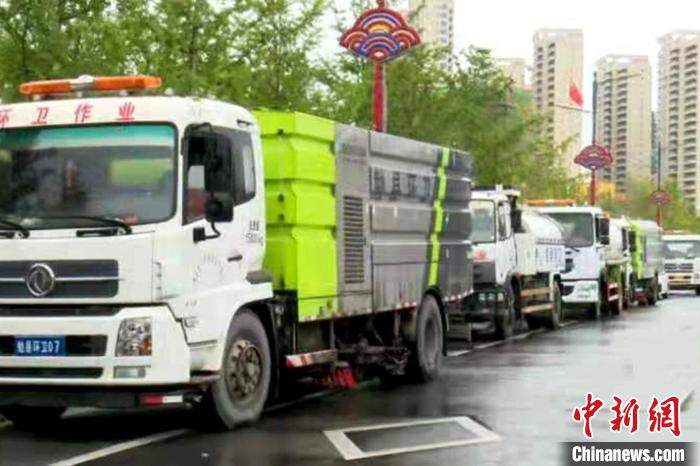 圖為機動供水車輛。　勉縣融媒體中心 供圖