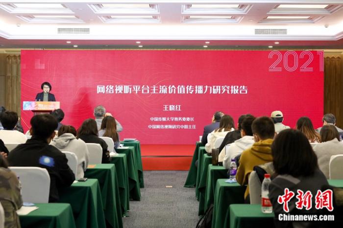 中國(guó)傳媒大學(xué)教務(wù)處處長(zhǎng)、中國(guó)網(wǎng)絡(luò)視頻研究中心主任王曉紅。<a target='_blank' href='http://www.chinanews.com/' >中新網(wǎng)</a>記者 張旭 攝