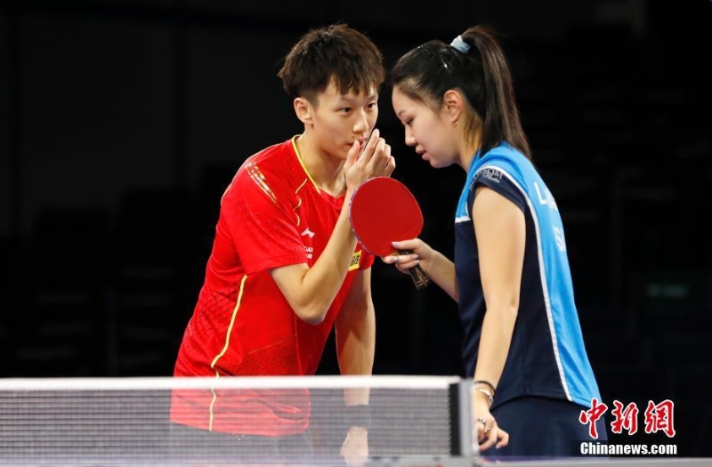 休斯敦世乒賽:中美跨國(guó)混雙組合進(jìn)行合練