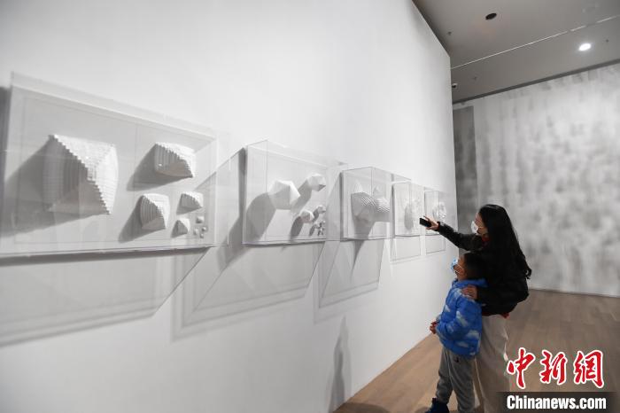 觀眾參觀展覽?！“苍?攝