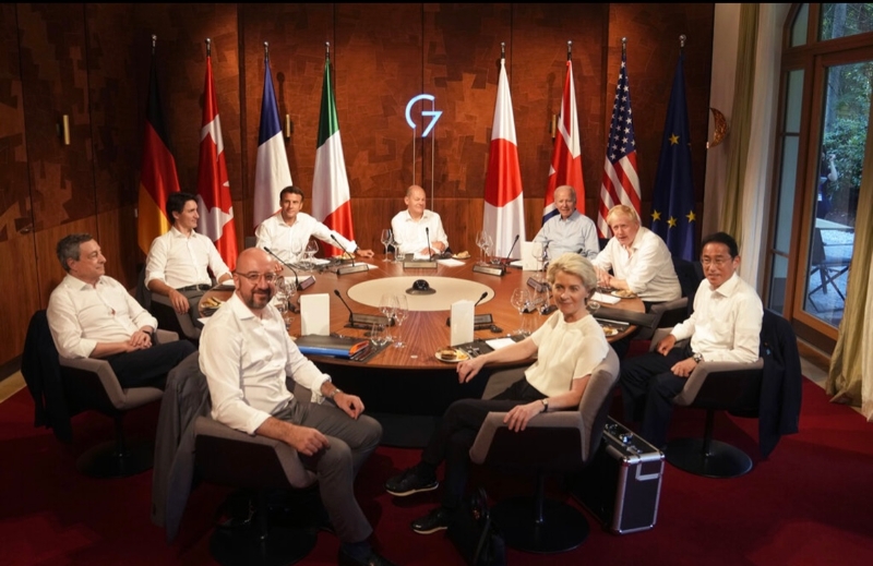 G7峰會前夕，美國就宣稱“將帶著最厲害的、對付中國的劇本抵達(dá)巴伐利亞參加G7峰會”。（圖源：美聯(lián)社）