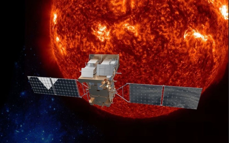 先進(jìn)天基太陽天文臺衛(wèi)星效果圖（圖源：中國科學(xué)院紫金山天文臺）