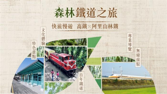 臺灣高鐵與林鐵合作推出“高鐵x阿里山林鐵之旅”一日及二日行程，帶旅客深度游阿里山。圖片來源：臺灣“中央社” 臺灣高鐵提供