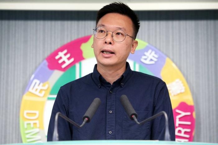 圖為民進黨副秘書長林飛帆。圖片來源聯(lián)合新聞網(wǎng)。