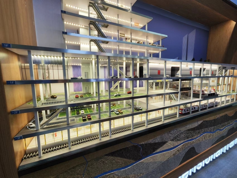 圖為中央商務區(qū)地下建設規(guī)劃模型。劉星晨攝