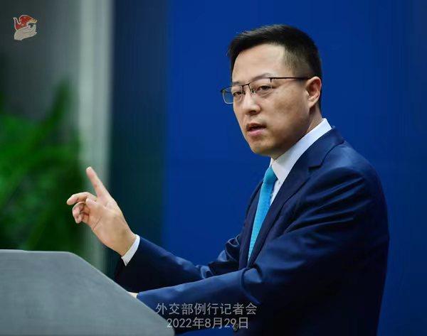 外交部發(fā)言人趙立堅。薛偉 攝