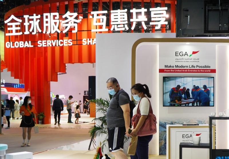 9月3日，觀眾在國家會議中心展館內(nèi)參觀。新華社記者 金皓原 攝