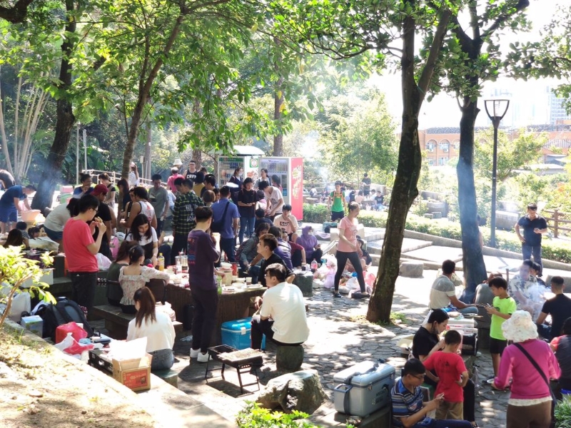 　　資料圖：桃園市虎頭山公園烤肉區(qū)。圖片來源：臺灣“中時新聞網(wǎng)”賴佑雄攝