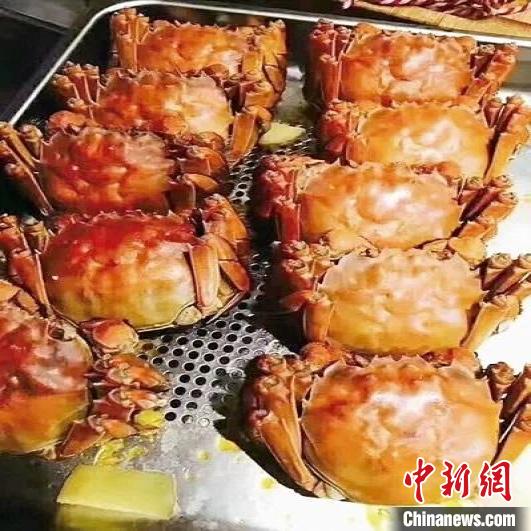 蘇州美食：陽澄湖大閘蟹。圖片來源：臺(tái)灣《聯(lián)合報(bào)》