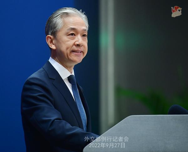 外交部發(fā)言人汪文斌。攝影 薛偉