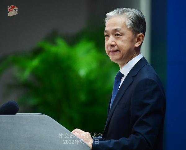 外交部發(fā)言人汪文斌。攝影 薛偉