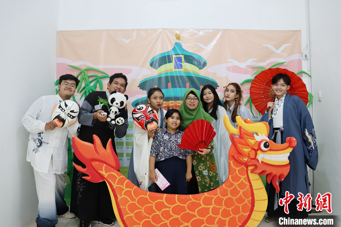 圖為活動現(xiàn)場。 <a target='_blank' href='/'>中新社</a>發(fā) 印尼三一一大學(xué)孔子學(xué)院 供圖