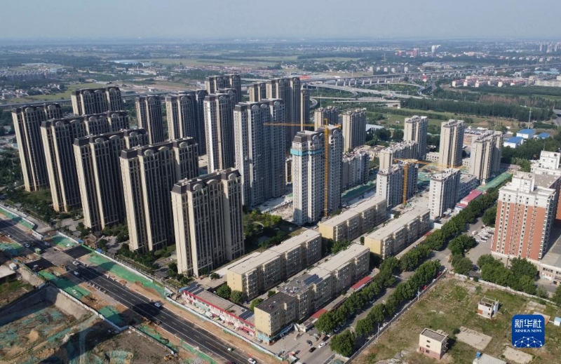 河北省石家莊市高新技術(shù)產(chǎn)業(yè)開發(fā)區(qū)棚戶區(qū)改造新建小西帳東苑小區(qū)（2022年5月24日攝，無人機(jī)照片）。新華社記者 楊世堯 攝