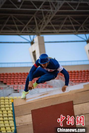 圖為馬志明在訓(xùn)練中?！∈茉L者供圖