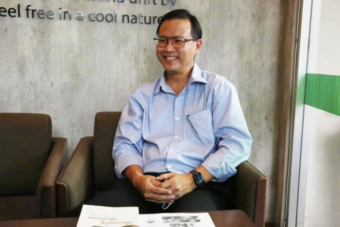 泰國學者呂錫川接受采訪。王國安 攝