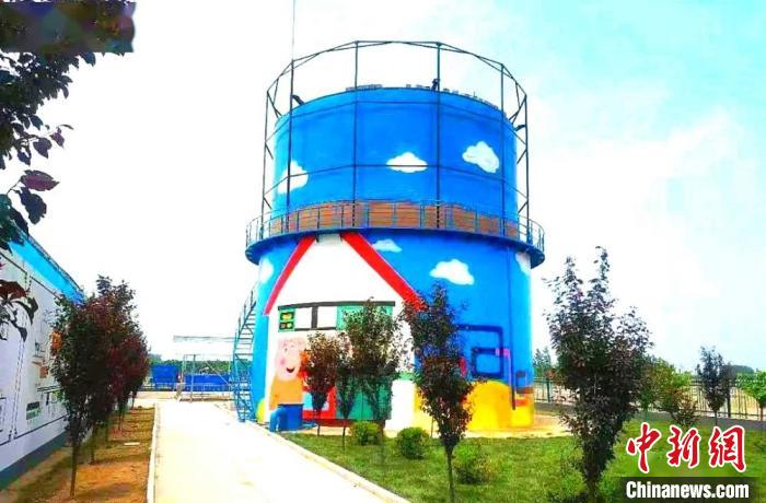 高黨社區(qū)沼氣站。　顧士剛 攝