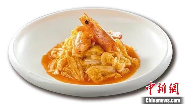 大蝦燒白菜。圖片來源：臺灣《聯(lián)合報(bào)》