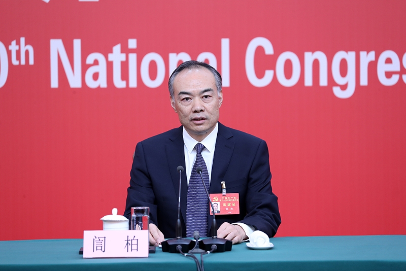 中央政法委副秘書長訚柏。（圖源：新華社）