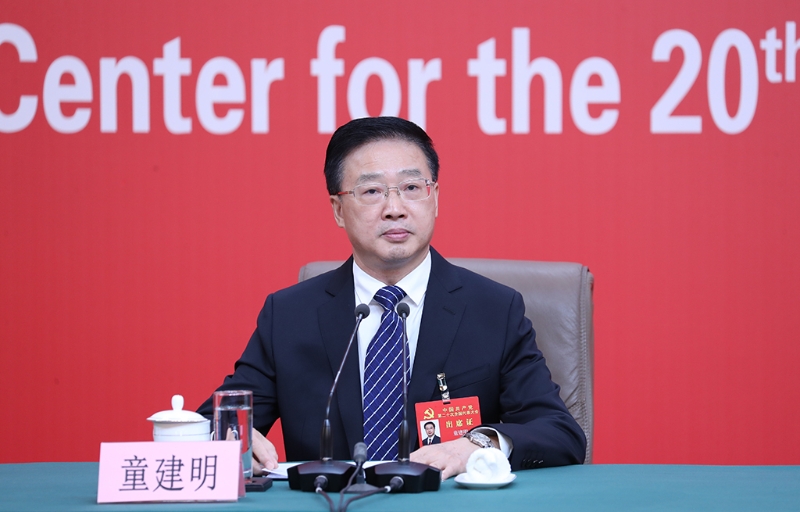 最高人民檢察院黨組副書記、分管日常工作的副檢察長、一級大檢察官童建明。（圖源：新華社）