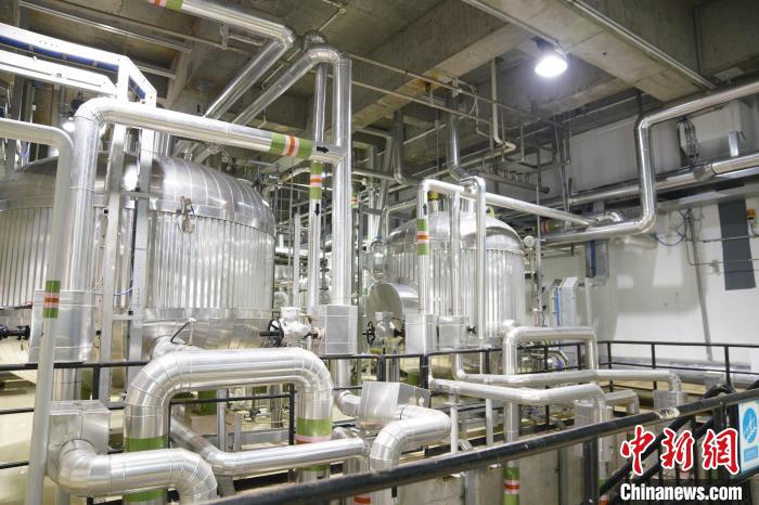 圖為供熱現(xiàn)場?！∵|寧紅沿河核電站供圖