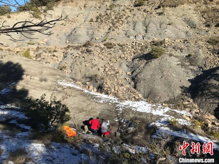 本次研究的化石標(biāo)本挖掘現(xiàn)場(chǎng)2(圖源：?ngel Galobart)?！∈┢樟指瘛ぷ匀?供圖