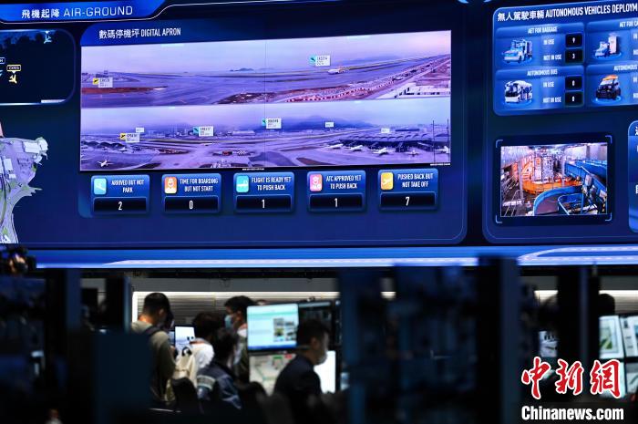 機(jī)場中央控制中心的運(yùn)作情況?！±钪救A 攝