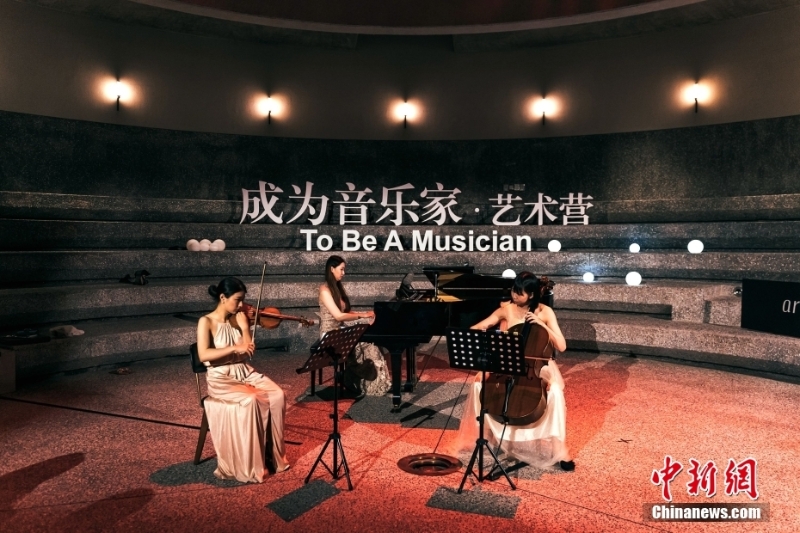 資料圖為林楚蕓（右）參加古典音樂節(jié)演出。 <a target='_blank' href='/'>中新社</a>發(fā) 受訪者供圖