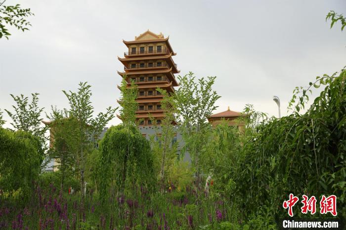 如今，鐵門關(guān)市古色古香的城區(qū)建筑中，各功能區(qū)日趨完善?！∈酚窠?攝