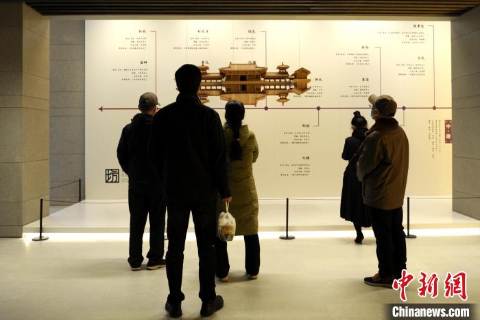 圖為民眾觀(guān)賞建筑微雕?！「咪?攝