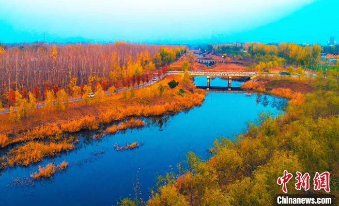 圖為棗莊蟠龍河鄒塢鎮(zhèn)段。　陳允沛 攝