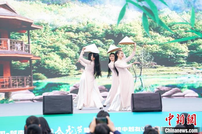 圖為越南歌舞表演?！￡惞谘?攝