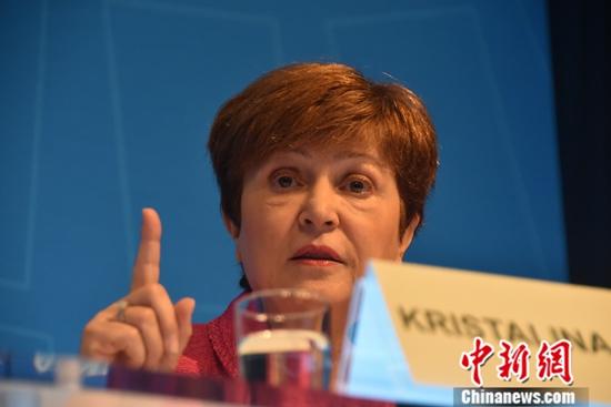 資料圖：國(guó)際貨幣基金組織(IMF)總裁格奧爾基耶娃。<a target='_blank' href='/'>中新社</a>記者 沙晗汀 攝