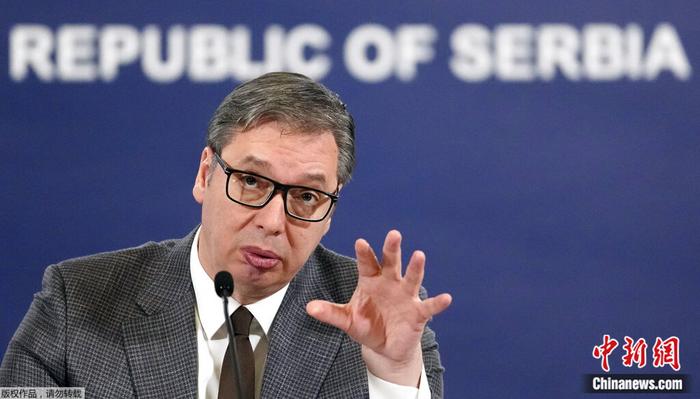 塞爾維亞總統(tǒng)武契奇資料圖。