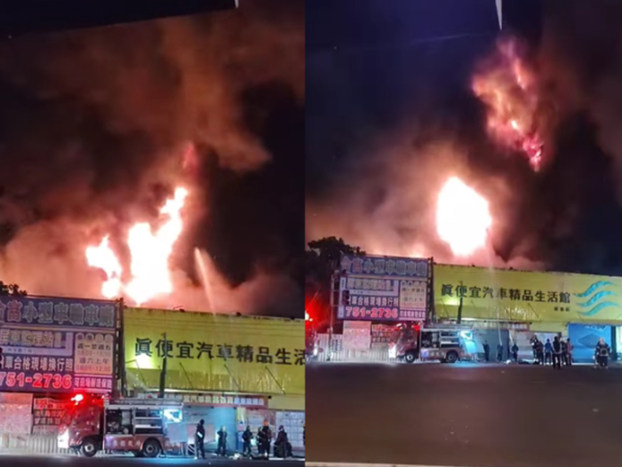 屏東縣汽車百貨深夜大火 屏東縣汽車百貨深夜大火