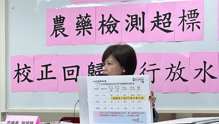 臺(tái)北市議員游淑慧北農(nóng)菜品檢驗(yàn)兩套標(biāo)準(zhǔn) 臺(tái)北市議員游淑慧北農(nóng)菜品檢驗(yàn)兩套標(biāo)準(zhǔn)