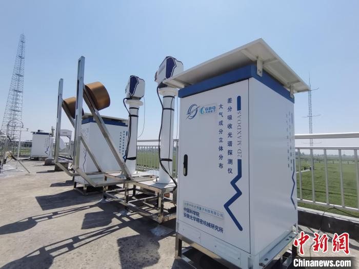 壽縣國家氣候觀象臺內(nèi)各種觀測設(shè)備?！侨?攝