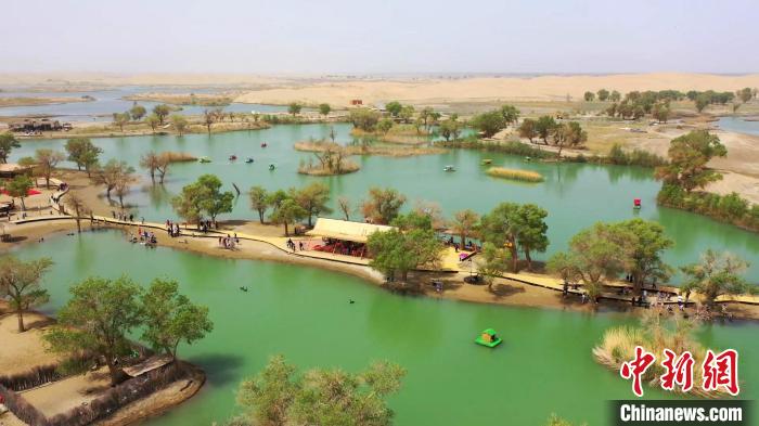 新疆巴州尉犁縣的羅布人村寨景區(qū)集沙漠、胡楊、河流、湖泊于一體?！⊥糁均i 攝