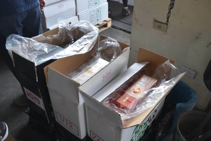 高雄關緝獲轉口柜匿藏煙品 高雄關緝獲轉口柜匿藏煙品