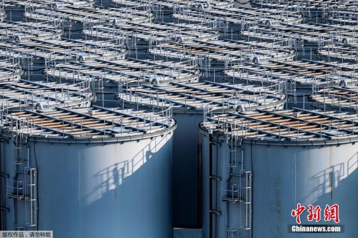 資料圖：日本福島第一核電站核污水儲水罐。