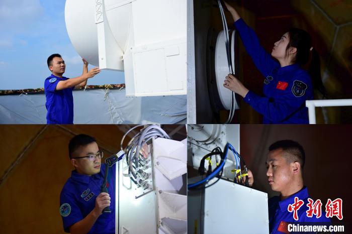 圖為銅鼓嶺測控點 “光雷遙安”測控崗位工作人員工作現(xiàn)場。　魯浩供圖