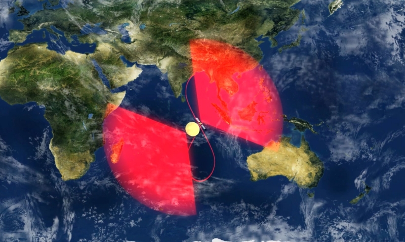 衛(wèi)星工作示意圖。（圖源：航天科技集團(tuán)五院）