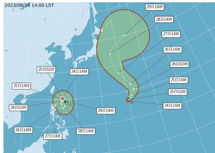 臺(tái)風(fēng)“蘇拉”、TD11的未來路徑