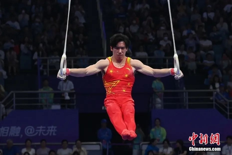 圖為張博恒在比賽中。<a target='_blank' href='/'>中新社</a>記者 安源 攝