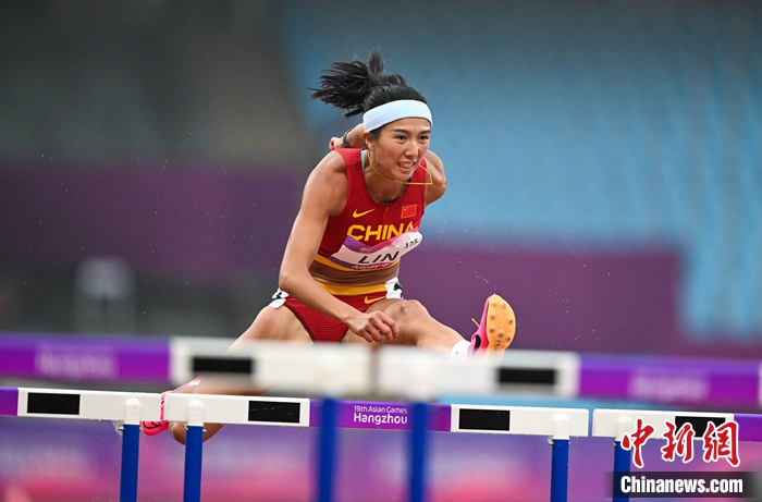 資料圖：林雨薇在比賽中。