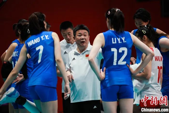 資料圖：中國女排在比賽中。圖片來源：視覺中國