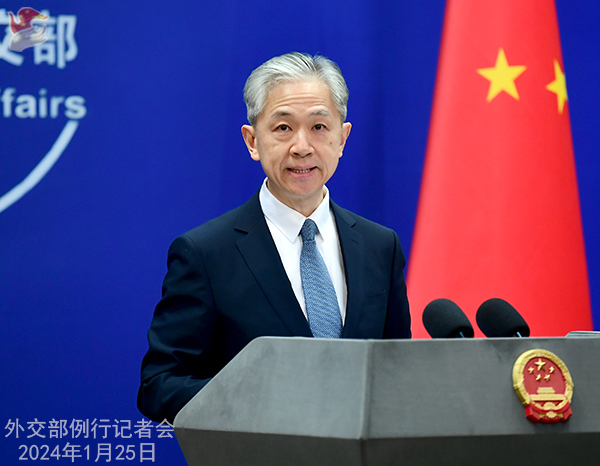 外交部發(fā)言人汪文斌。（圖源：外交部網站）