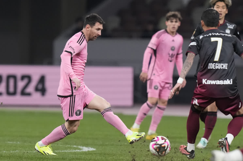 梅西在日本上陣。 圖源：外媒