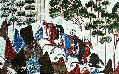 山水無(wú)聲壁上觀——敦煌早期壁畫(huà)中的配景山水 山水無(wú)聲壁上觀——敦煌早期壁畫(huà)中的配景山水